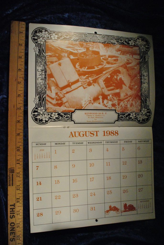 Vintage 1988 Forgotten Iron Hit & Miss Gas Engine Calendar – Forgotten Iron